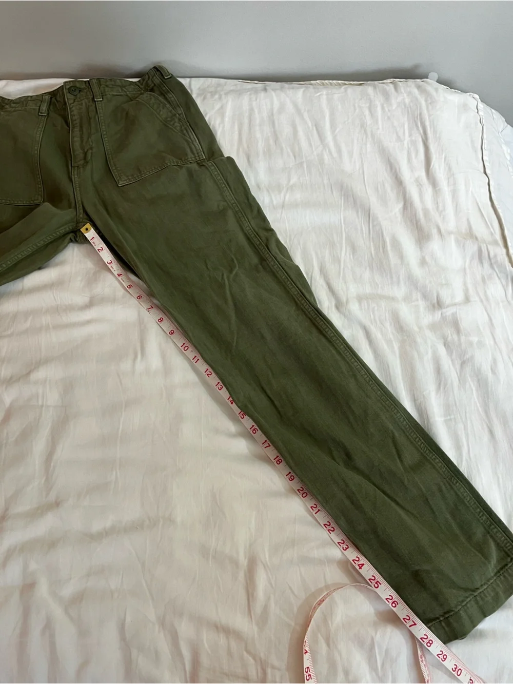 Aritzia Denim Forum Olive Green Cotton 90’s Utility High Rise Loose Jean 26 - Picture 15 of 15